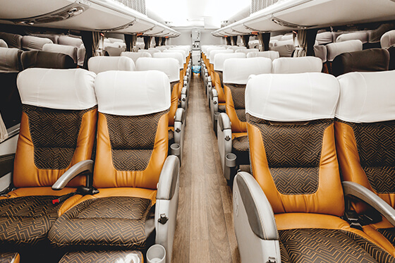inside one of our coach buses in clearwater