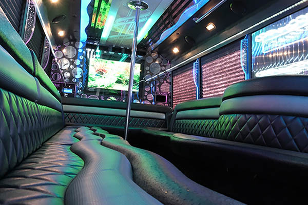 spacious limo bus for big events